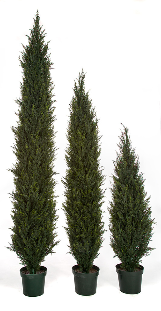 8 Foot Artificial Outdoor Cypress Tree Ultraviolet Rated